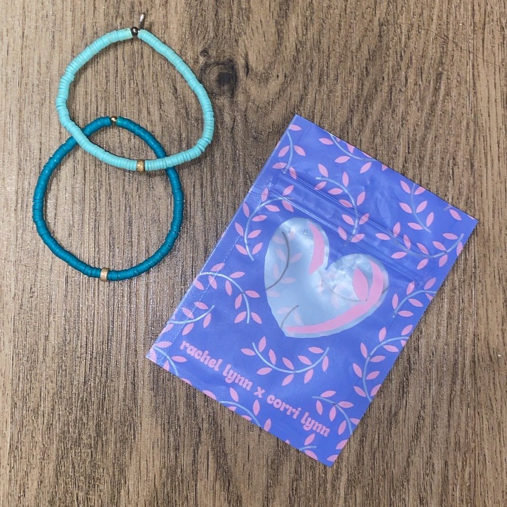 RLBYCL Itsy Vinyl Bracelets with Gold Dust Beads